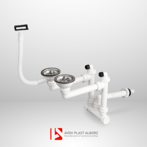 سیفون دو لگنه فانتزی با سرریز سینی