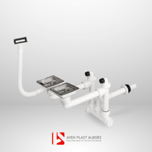 سیفون دولگنه فانتزی مربع با سرریز سینی